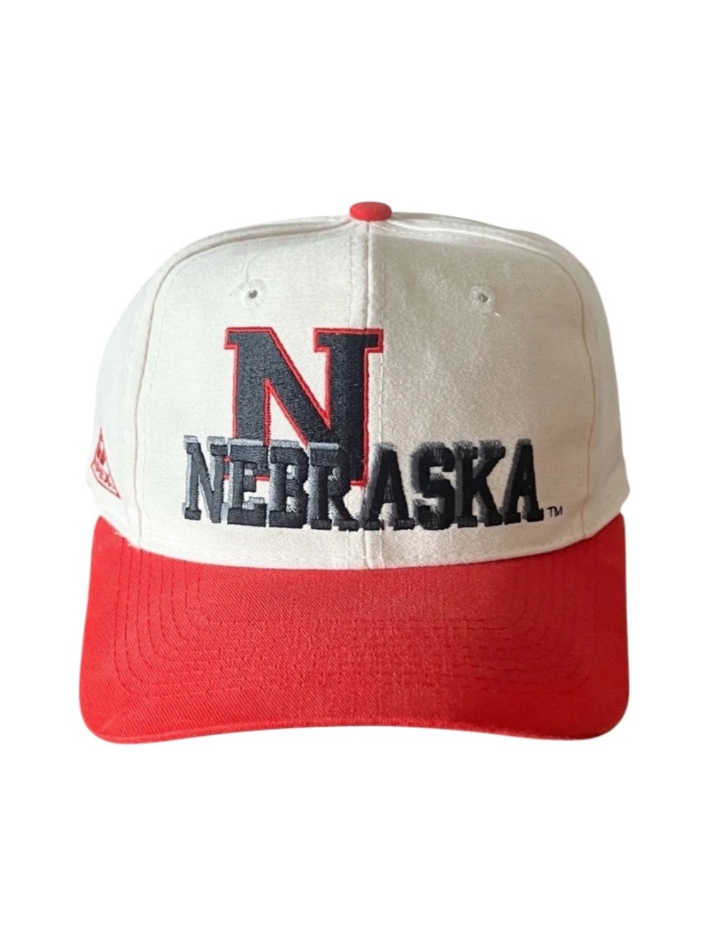 Vintage Nebraska Cornhuskers Snapback Hat Apex Red White Green Under Brim NCAA